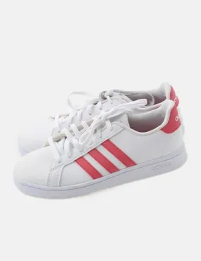 Adidas Deportiva blanca rayas rosas