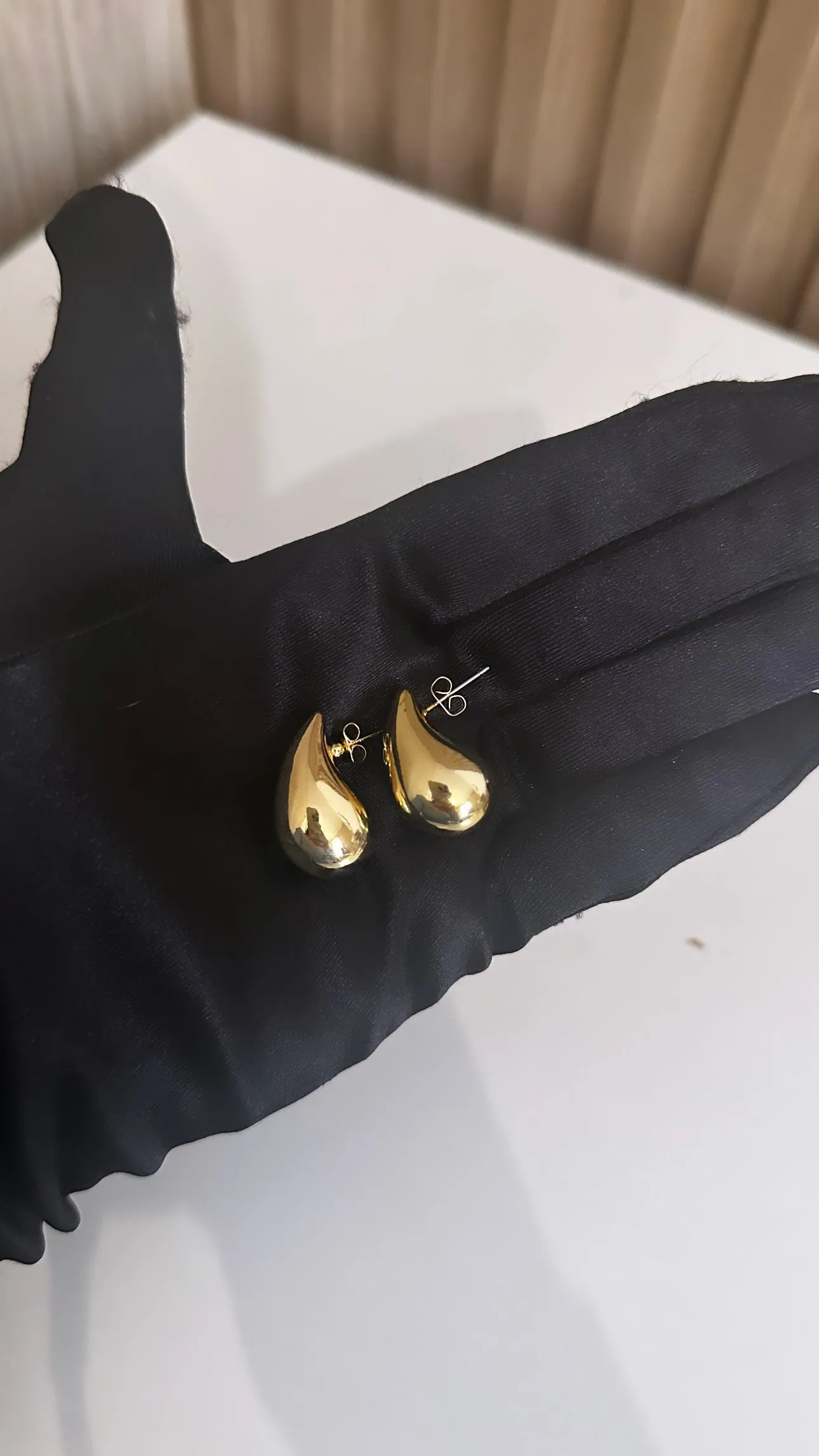Aretes gotas de agua size small