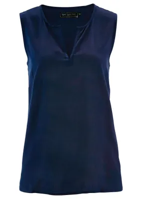 Blusa de viscosa Azul marino