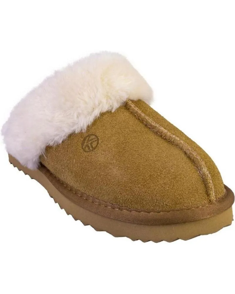 Calzado de casa KELARA  de Mujer K41218 ZAPATILLAS DE CASA DE MUJER ANTE SERRAJE  CUERO
