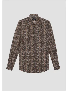 CAMISA ESTAMPADA ANTONY MORATO HOMBRE CAMICIA NAPOLI SLIM FIT CAMEL