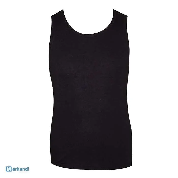 Camiseta de Hombre color negro, Tallas: S, M, L, XL, XXL  Ref. 3190