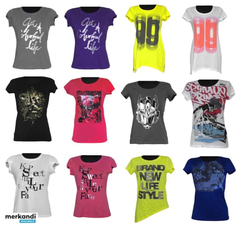 CAMISETAS DE MANGA CORTA PARA MUJER MIX PATTERNS S-XL