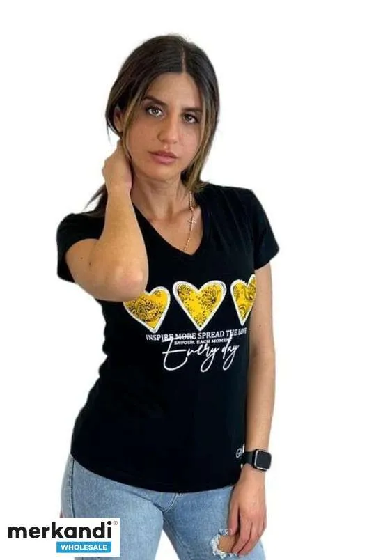 Camisetas de mujer Gretha Milano surtidas en tallas y variantes