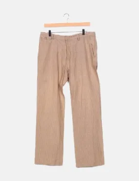 Celio Pantalón beige rayas