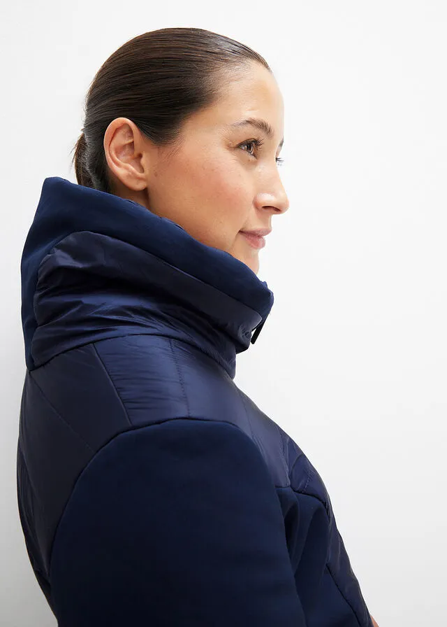 Chaqueta larga impermeable para exteriores Azul marino