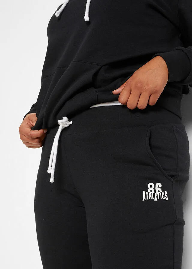 Conjunto de chándal de algodón (2 piezas) Negro