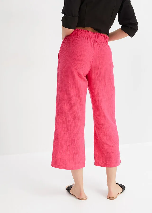 Culotte de muselina Rosa oscuro