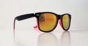 Gafas de sol Wayfarer TopTen negras/rosas con lentes de espejo SG14029WFR