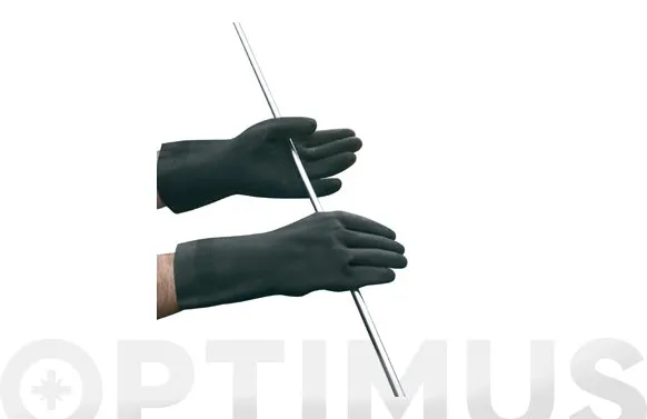 Guante de neopreno con latex, negro, T. 10