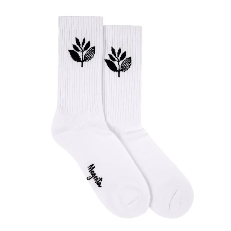 MAGENTA Plant Socks White