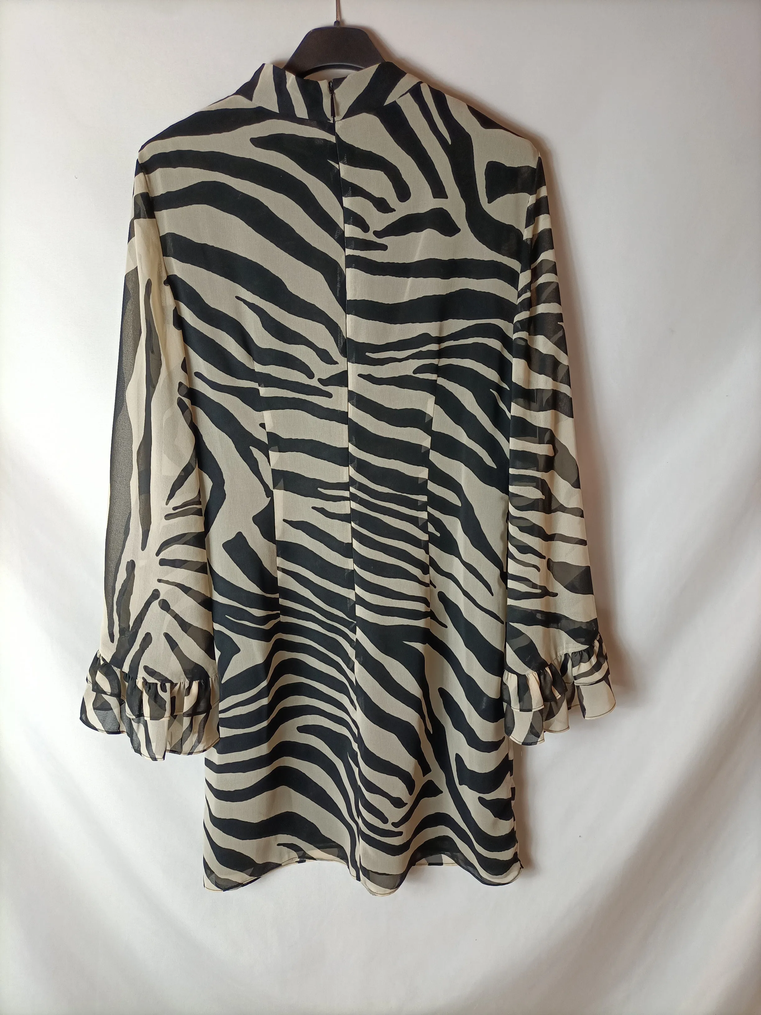 MANGO. Vestido gasa estampado. T S