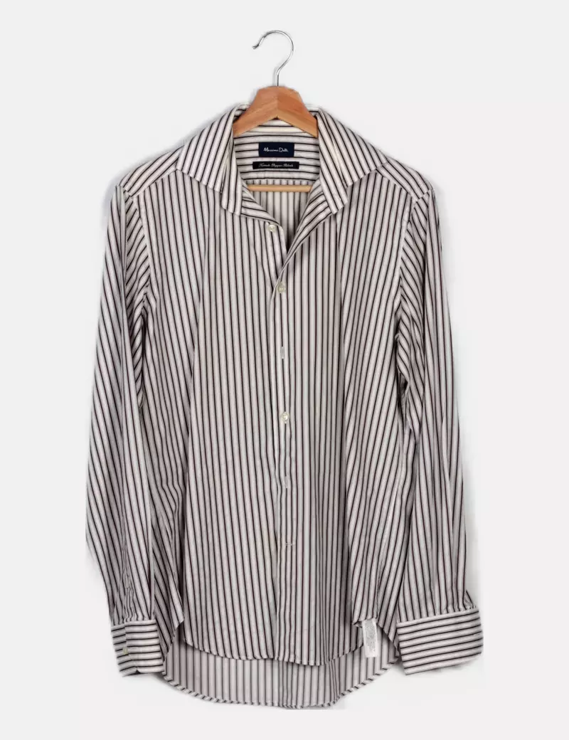 Massimo Dutti Camisa bicolor rayas