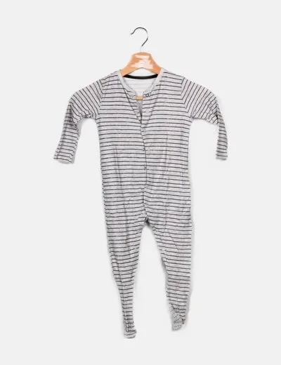 NoName Pijama gris rayas