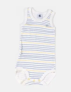 Petit Bateau Body blanco rayas