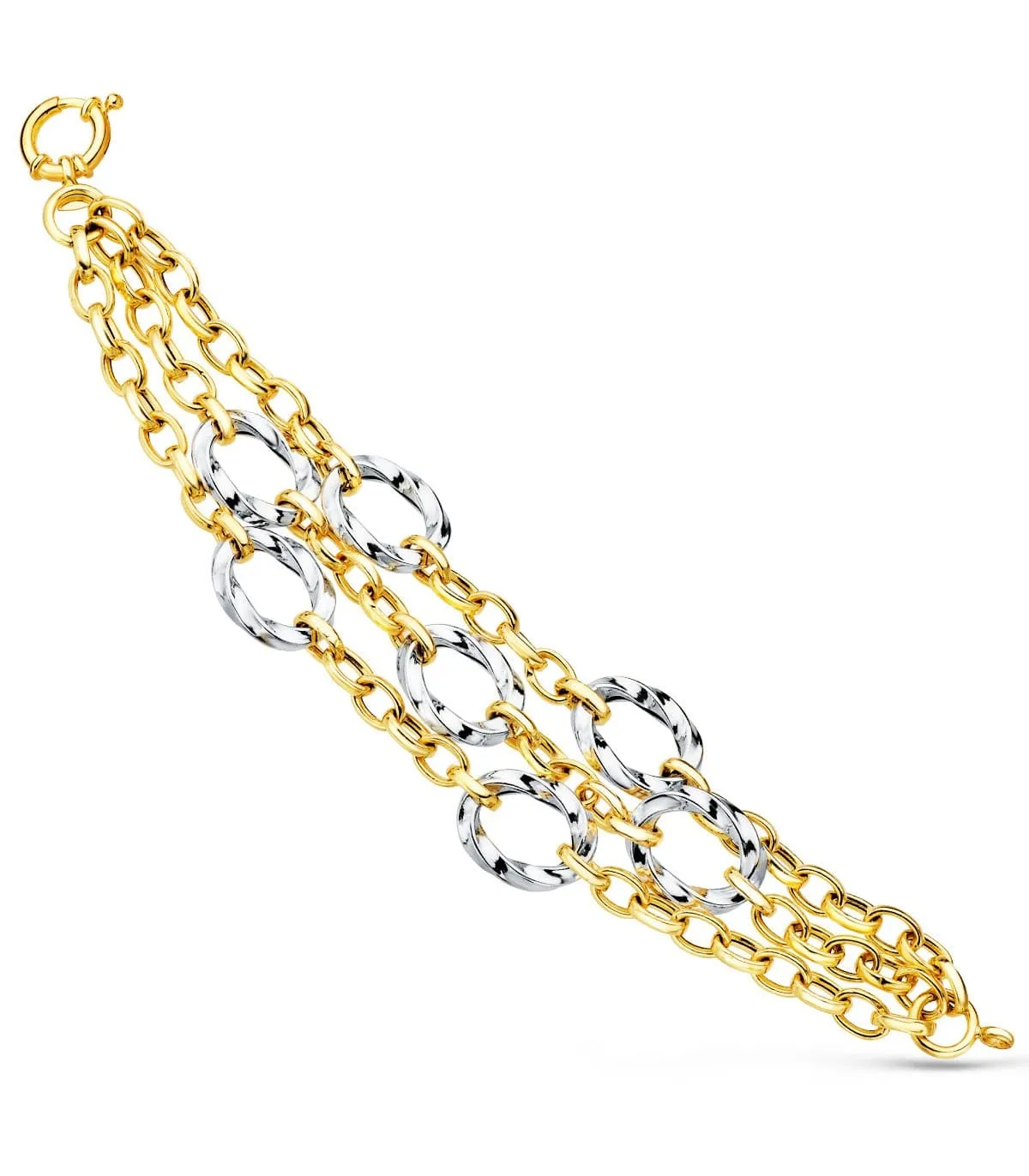 Pulsera Mujer Oro Bicolor 18K Sira