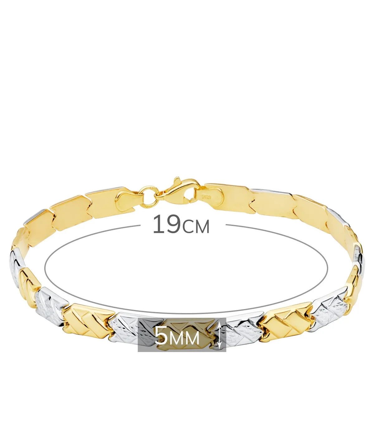 Pulsera Mujer Sokna Oro Bicolor 18K