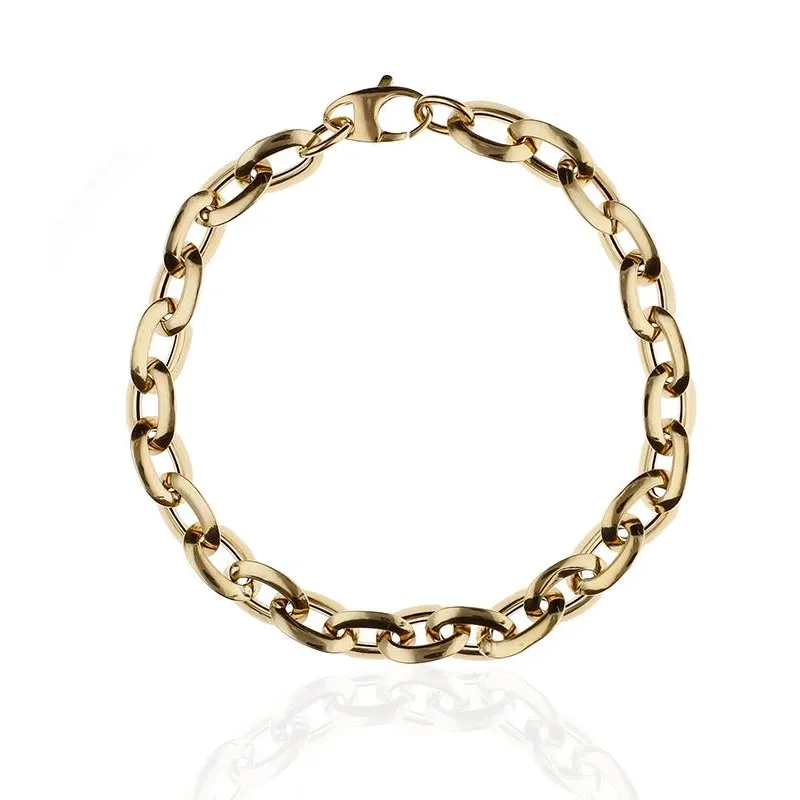 PULSERA "BAULA" ORO 18K ESLABONES OVALADOS