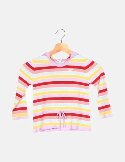 Roxy Jersey multicolor rayas capucha