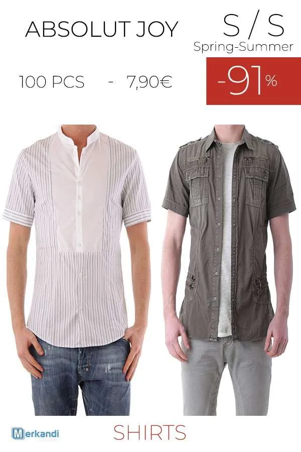 STOCK CAMISAS DE HOMBRE ABSOLUT JOY S / S