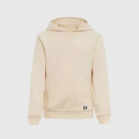 Sudadera capucha clásica inicial pequeña niñ@ color ivory