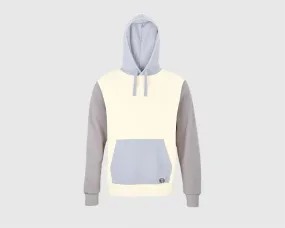 Sudadera capucha tricolor unisex color natural