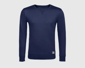 Sudadera cuello redondo clásica unisex color azul marino