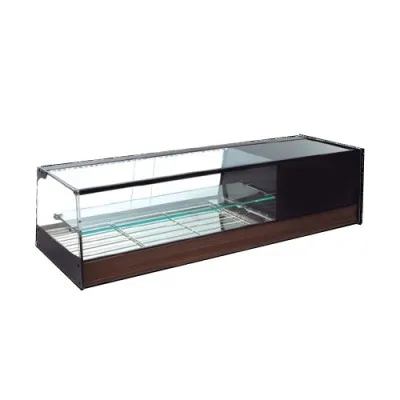 Vitrina estante cuba plana cristal recto R-150IE Vitrinas Gómez