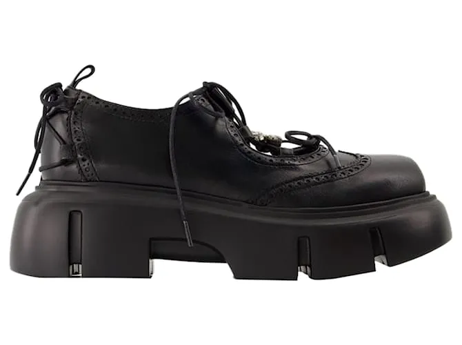 Zapatillas Ghillie Brogue - Simone Rocha - Cuero - Negro 