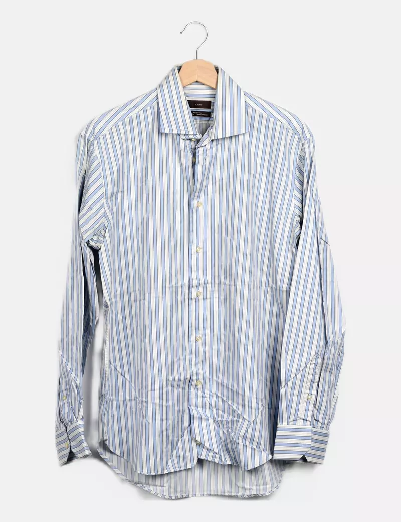 Zara Camisa tricolor a rayas