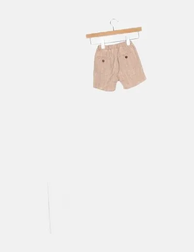 Zara Short marrón rayas