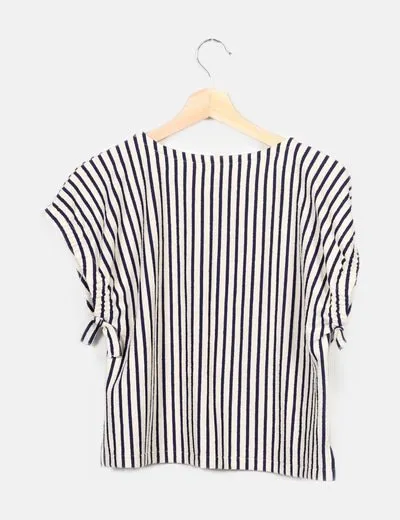 Zara Top texturizado rayas